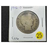1902-O Barber Half Dollar