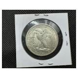 1945-D Walking Liberty Silver Half Dollar - Marked AU When Purchased