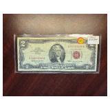 1963 Red Seal Two Dollar Bill