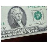 Eight Uncirculated 1976 $2.00 Bills (5 Consecutively Serial Numbered)