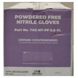 GLOBAL SOLUTIONS |TAC BRAND- Powder Free Nitrile Gloves (10 Boxes) – Size XL - NEW