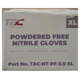 GLOBAL SOLUTIONS |TAC BRAND- Powder Free Nitrile Gloves (10 Boxes) – Size XL - NEW