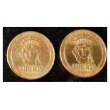 Vintage Celebrating Sears New Century 1886 - 1986 Liberty Centennial Tokens (View Photos)