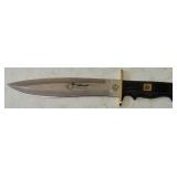 Quicksilver Bowie Knife with Black Rubber Handle & Cover - 15" Overall Length (View Photos)
