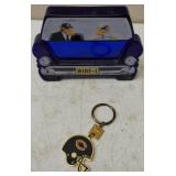Vintage Camel Collectibles (1) Ashtray (1) Camel & Chicago Bears Keychain