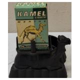 Vintage Camel Ashtray and Pack of Cigarettes Holder, Kamel Lights Menthe Cigarettes Box (Empty) & Winners Hotel Casino Ashtray ** View Photos