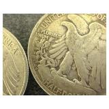 2 1941 Walking Liberty Half Dollars