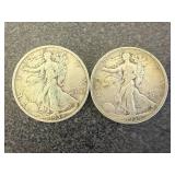 1934S & 1934D Walking Liberty Half Dollars