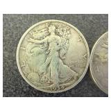 1934S & 1934D Walking Liberty Half Dollars