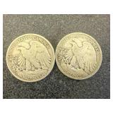 1934S & 1934D Walking Liberty Half Dollars