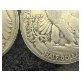 2 1945D Walking Liberty Half Dollars