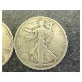 2 1936 Walking Liberty Half Dollars