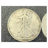 1937S & 1937 Walking Liberty Half Dollar