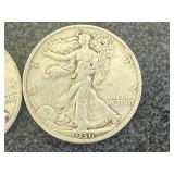 2 1936D Walking Liberty Half Dollars