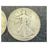 2 1934 Walking Liberty Half Dollars