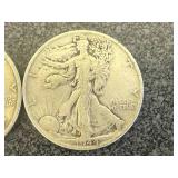 2 1944 Walking Liberty Half Dollars