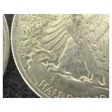 2 1939D Walking Liberty Half Dollars