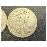 2 1917S Walking Liberty Half Dollars