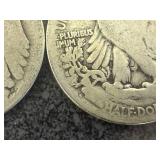 2 1917S Walking Liberty Half Dollars