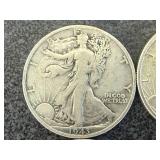 4 1943 Walking Liberty Half Dollars