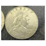 4 1963 Franklin Half Dollars