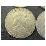 4 1963 Franklin Half Dollars