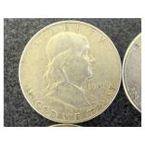 4 1951 Franklin Half Dollars