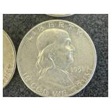4 1951 Franklin Half Dollars