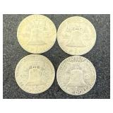 4 1951 Franklin Half Dollars
