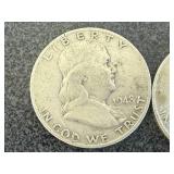 1948 & 1949 Franklin Half Dollars