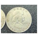1948 & 1949 Franklin Half Dollars
