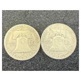 1948 & 1949 Franklin Half Dollars