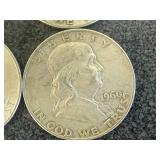 4 1960 Franklin Half Dollars
