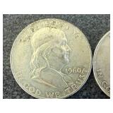 4 1960 Franklin Half Dollars