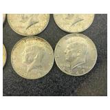 8 Kennedy Half Dollars 40% Silver