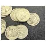 20 Silver Washington Quarters