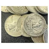 20 Silver Washington Quarters
