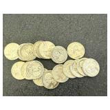 20 Silver Washington Quarters