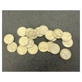 20 Silver Washington Quarters