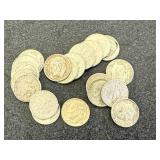 20 Silver Roosevelt Dimes