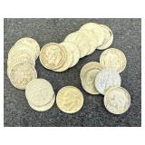 20 Silver Roosevelt Dimes