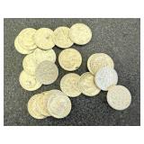 20 Silver Roosevelt Dimes