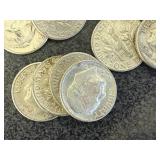 20 Silver Roosevelt Dimes