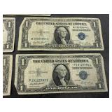 5 $1.00 Silver Certificates