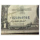5 $1.00 Silver Certificates