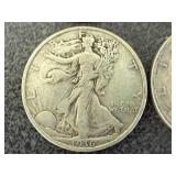 6 1936 Walking Liberty Half Dollars
