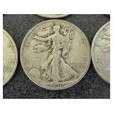 6 1936 Walking Liberty Half Dollars