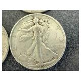 6 1936 Walking Liberty Half Dollars