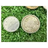 Mixed Lot - Tokens, Foreign Coins, Novelty Pennies, Stamps