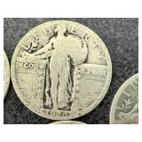 8 Standing Liberty Quarters